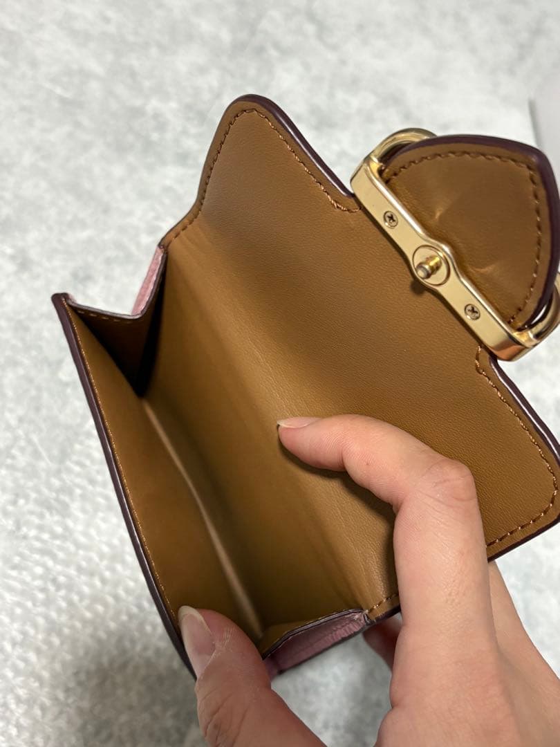 Coach 二つ折り財布 ピンク/ベージュ