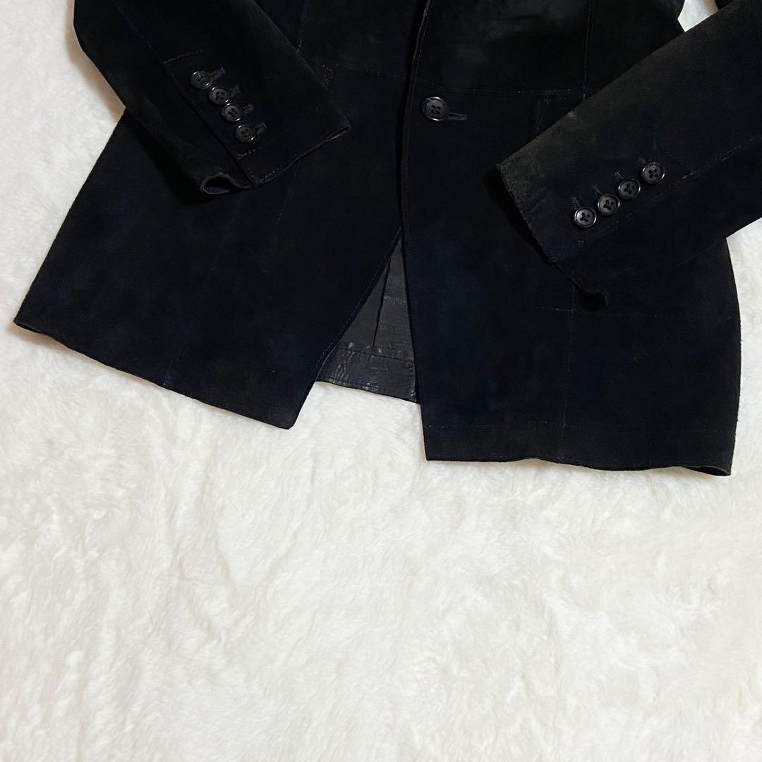 【美品】5351 POUR LES HOMME レザーテーラード 黒 牛革