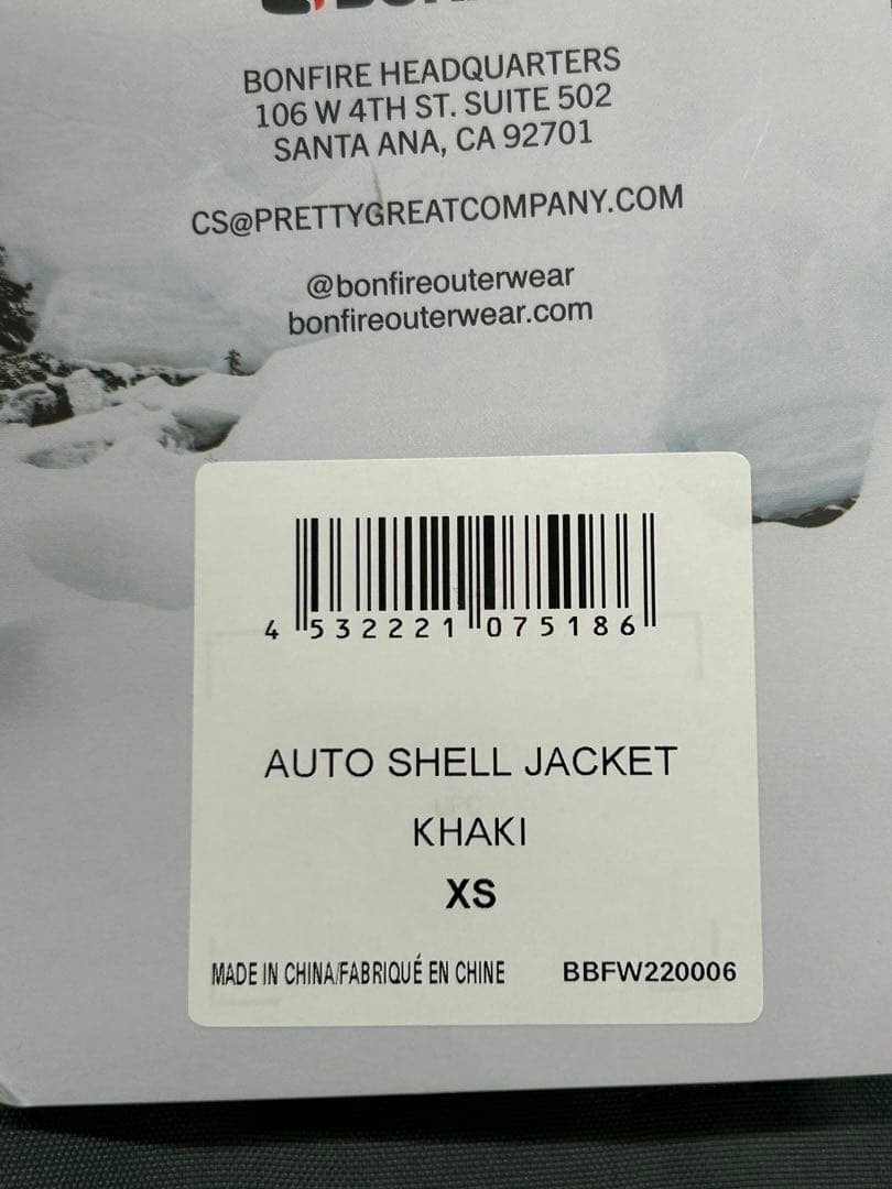 未使用　BONFIRE JKT XSサイズ