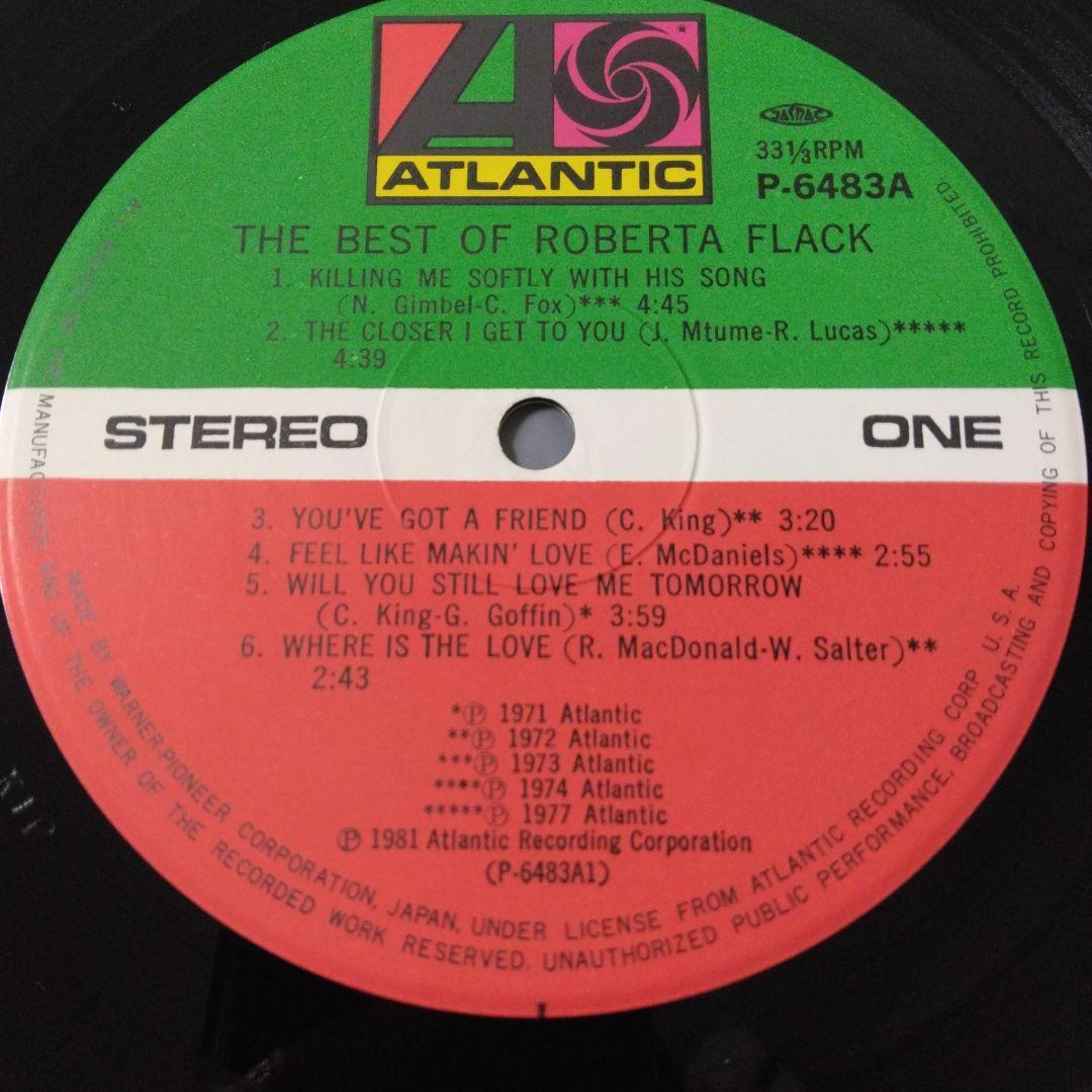 美品 The Best of Roberta Flack ロバータフラック LP