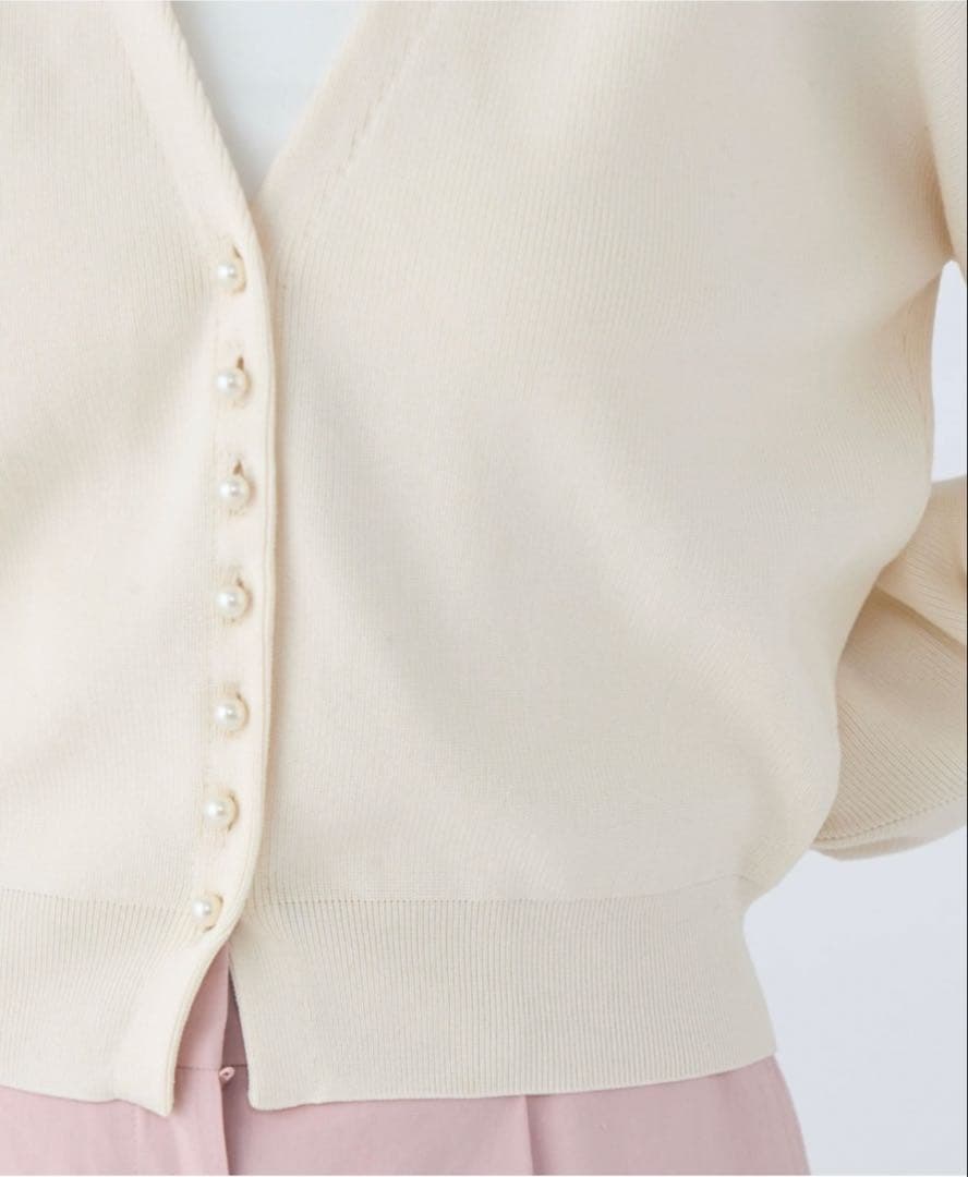 新品　パールコンビ カーディガン Ballsey トゥモローランド　ネイビー　春