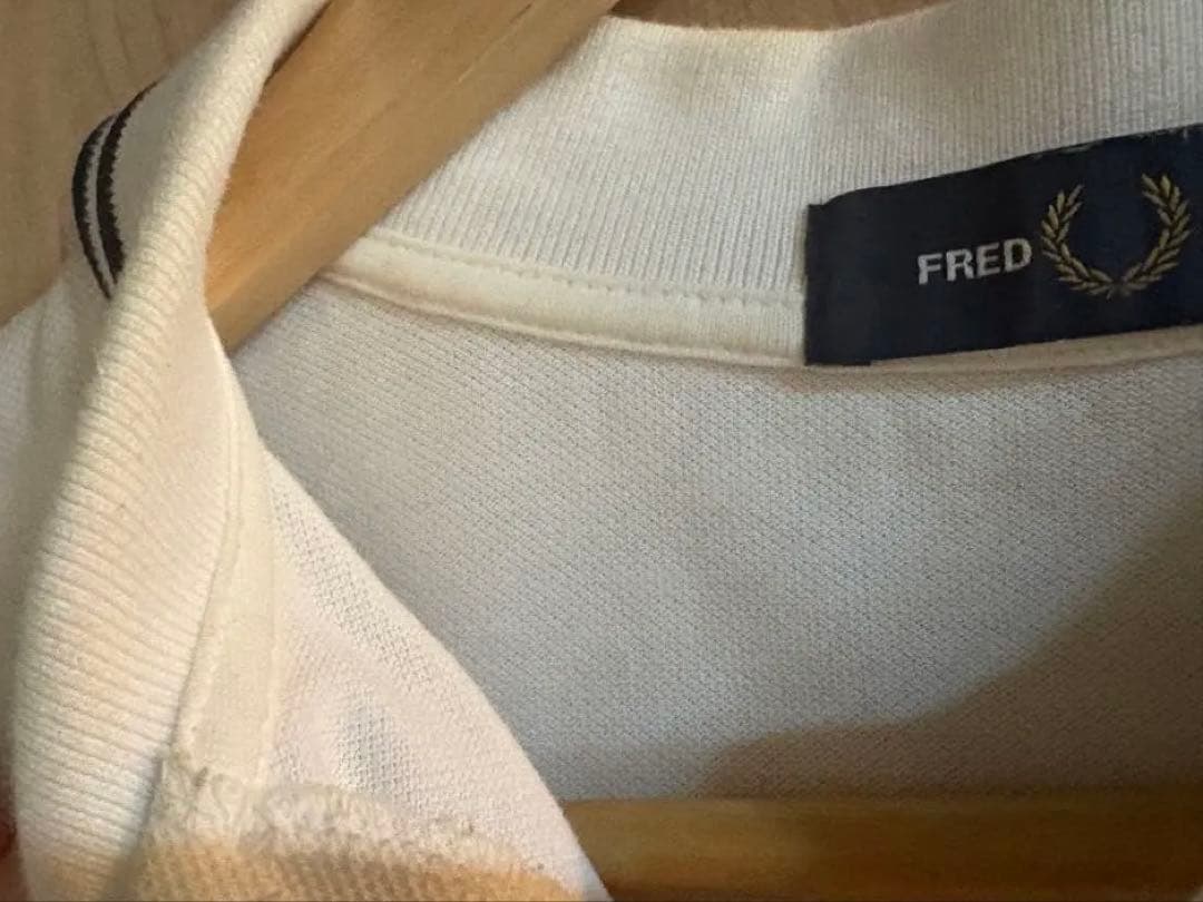 フレッドペリー FRED PERRY ホワイト ポロシャツ M