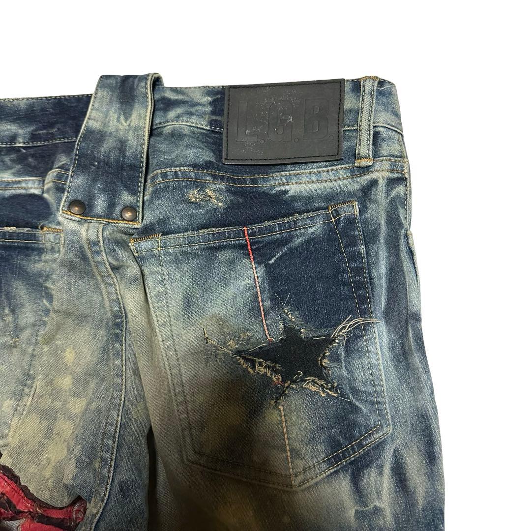 LGB ルグランブルー 星条旗 damage coating pants Y2K