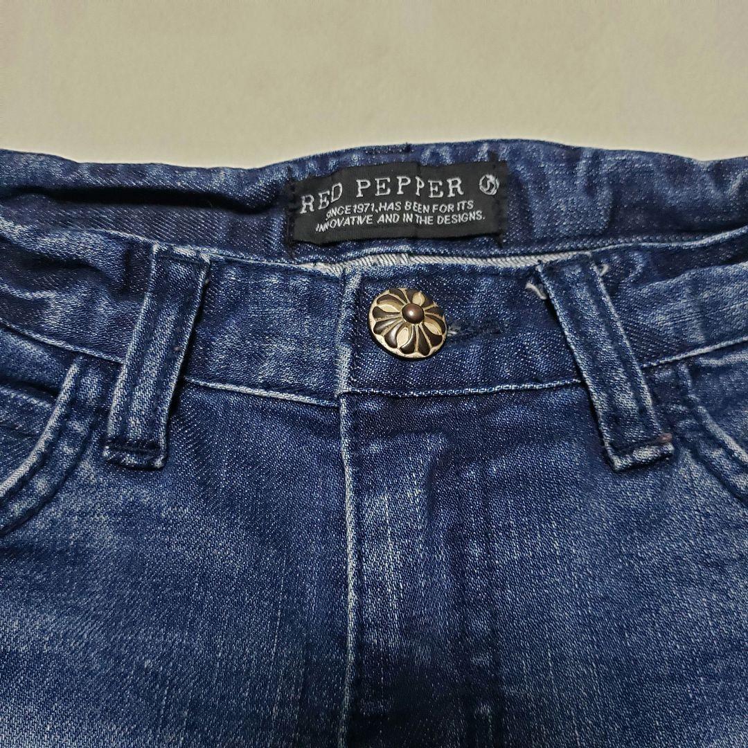 極美品 REDPEPPER クロス 十字架 チェーン スキニー ２７