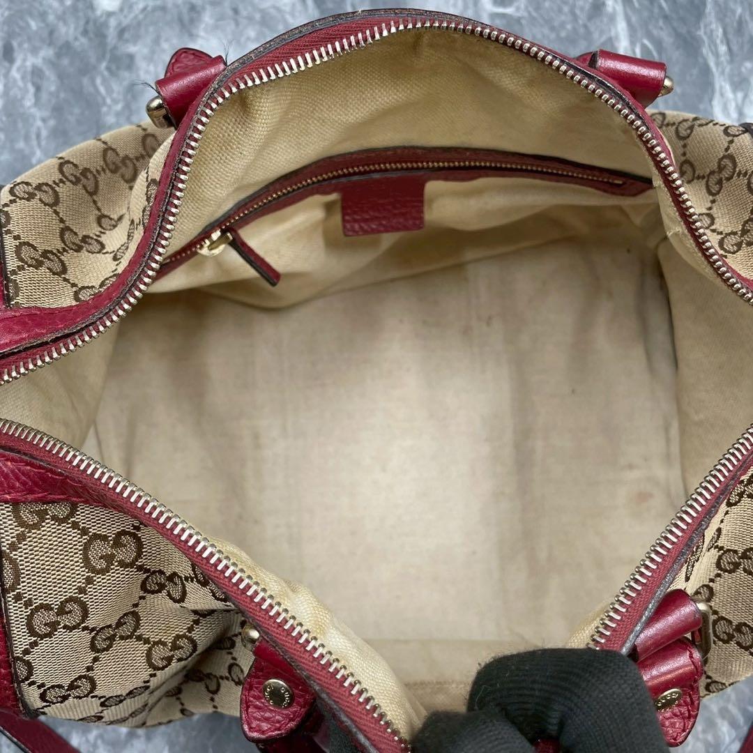 ✨美品✨GUCCI GG シェリーライン2way ボストンバッグ ピンクブラウン