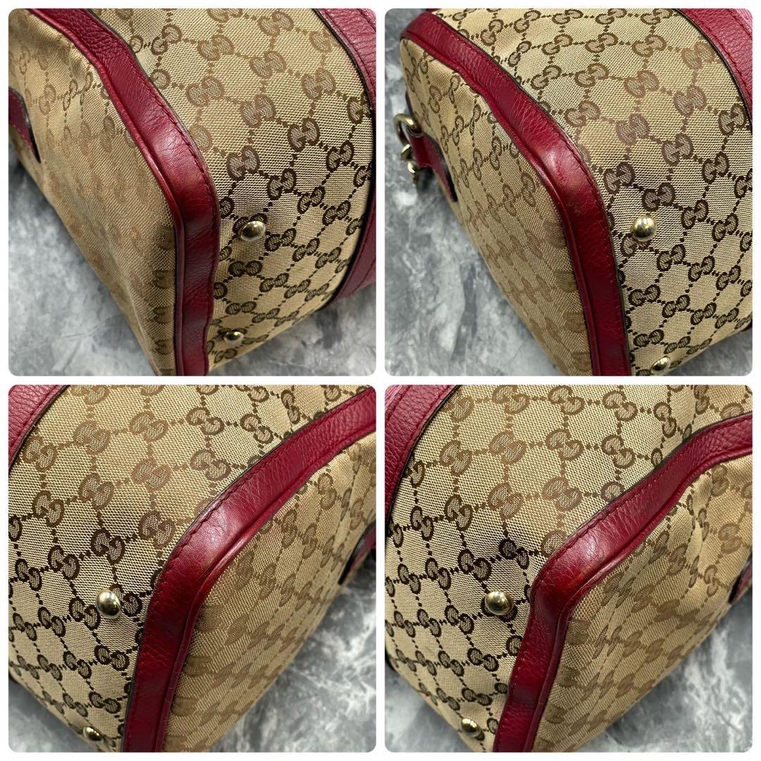 ✨美品✨GUCCI GG シェリーライン2way ボストンバッグ ピンクブラウン
