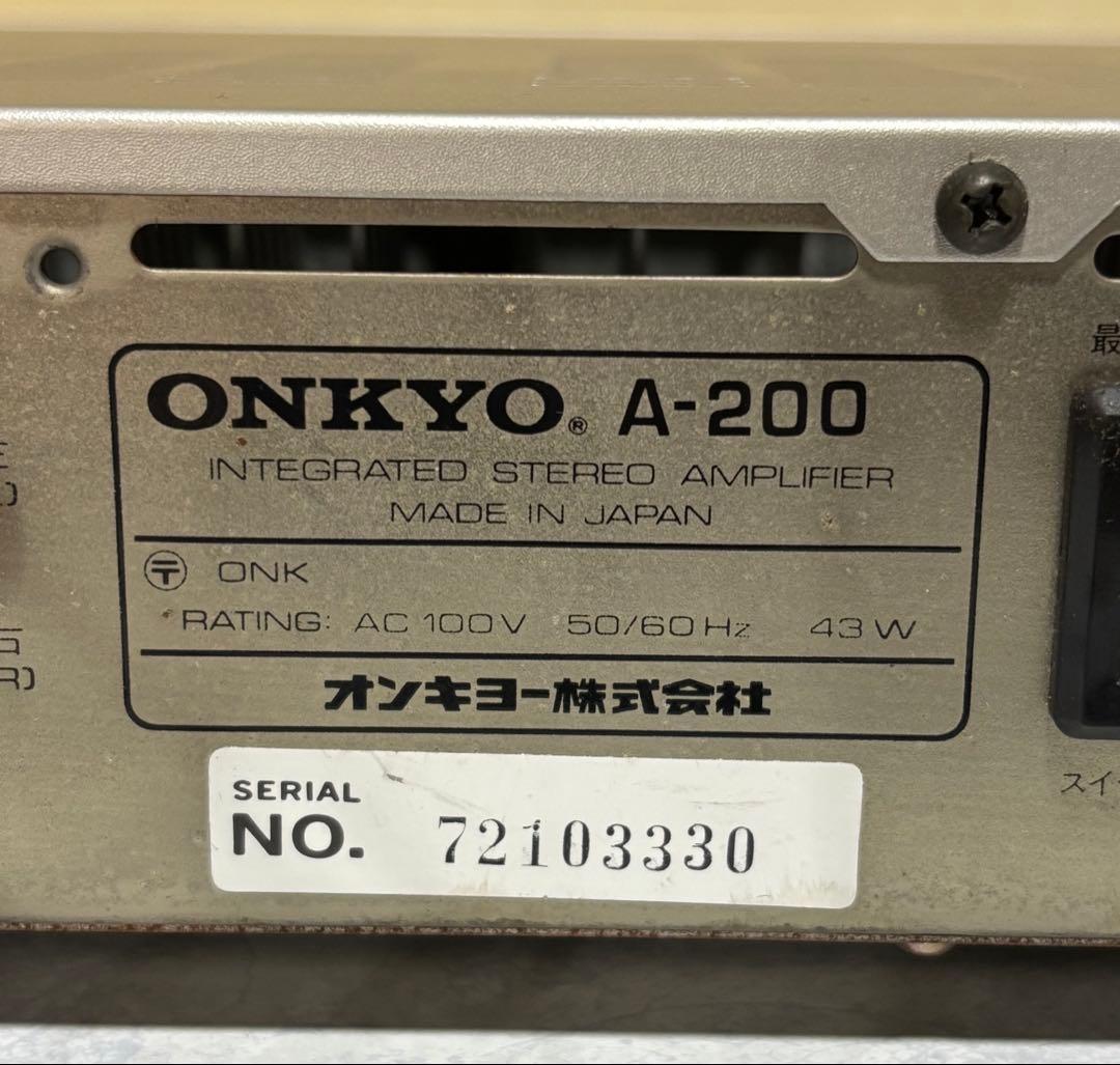 ONKYO A-200 TA-440 T-200 S-200セット【現状品】