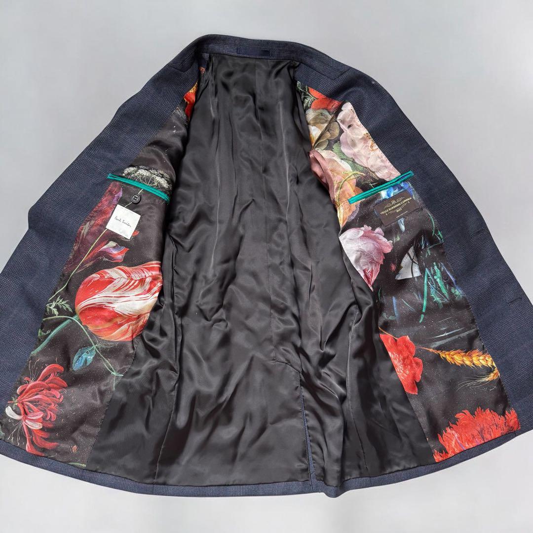 現行Paul Smith テーラードジャケット L カノニコ　裏地花柄
