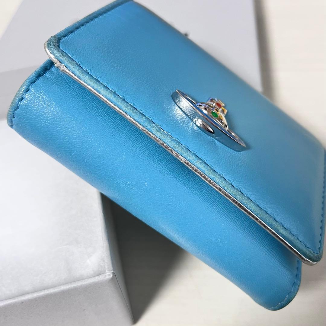 Vivienne Westwood ヴィヴィアンウエストウッド三つ折り財布 水色