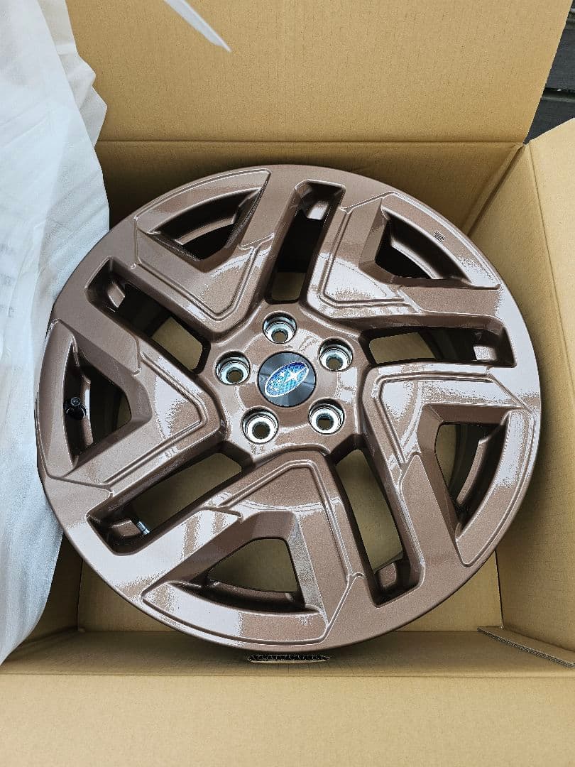 【SL型フォレスター新車外し】ブロンズ18インチ純正ホイール2個セット②