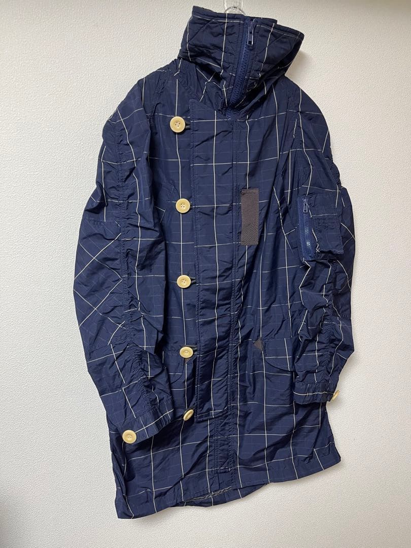 カ*★様 sacai ポリエステル×シルク　ハイネックフーデッドコート　サイズ2