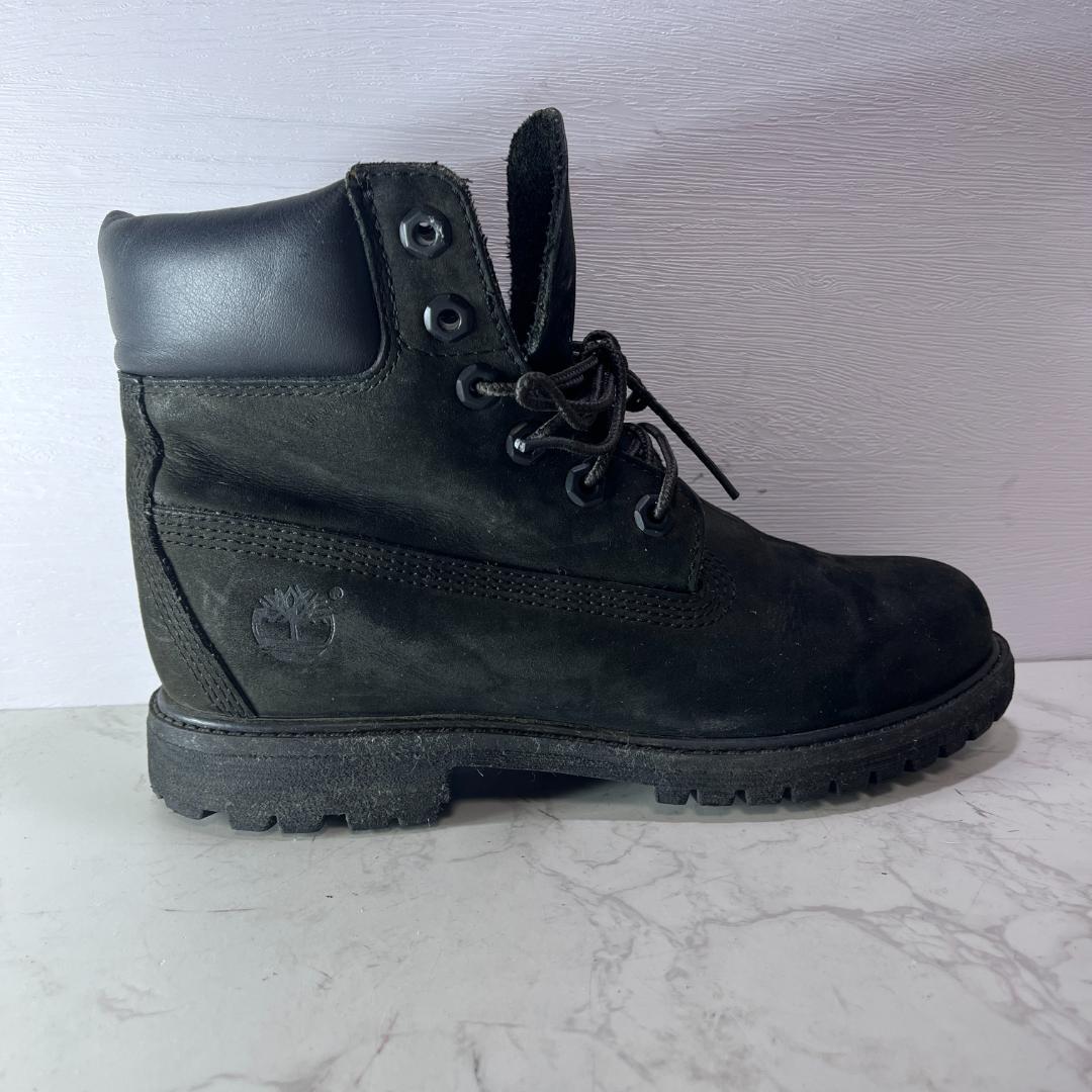 良品 Timberland 6インチプレミアムブーツ 黒 US7W 24cm