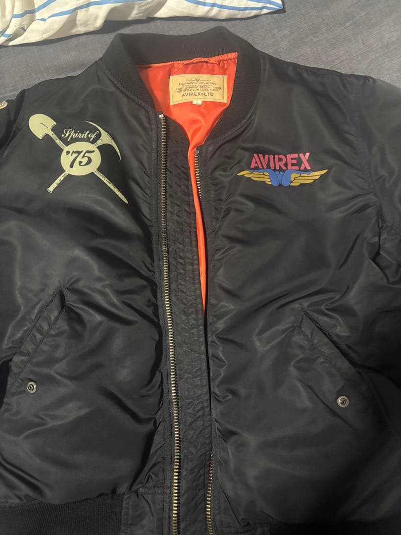 美品 限定モデル AVIREX アヴィレックス PBY-75 バックペイント