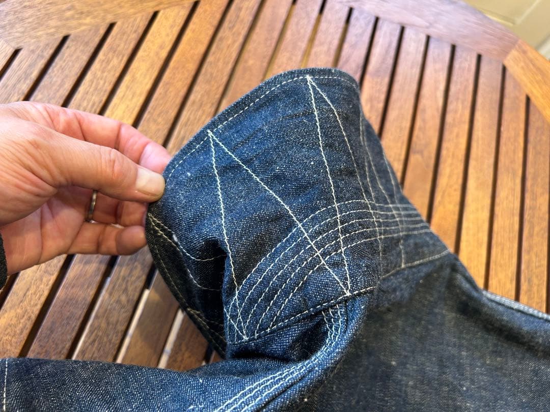 ウエストライド　カバーオール size 40 刺繍プリント　デニム