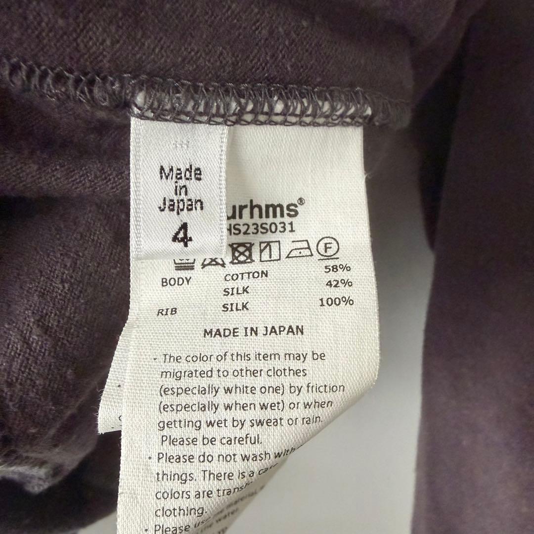 blurhms 23ss C/Silk Nep Crew-zip ブラームス