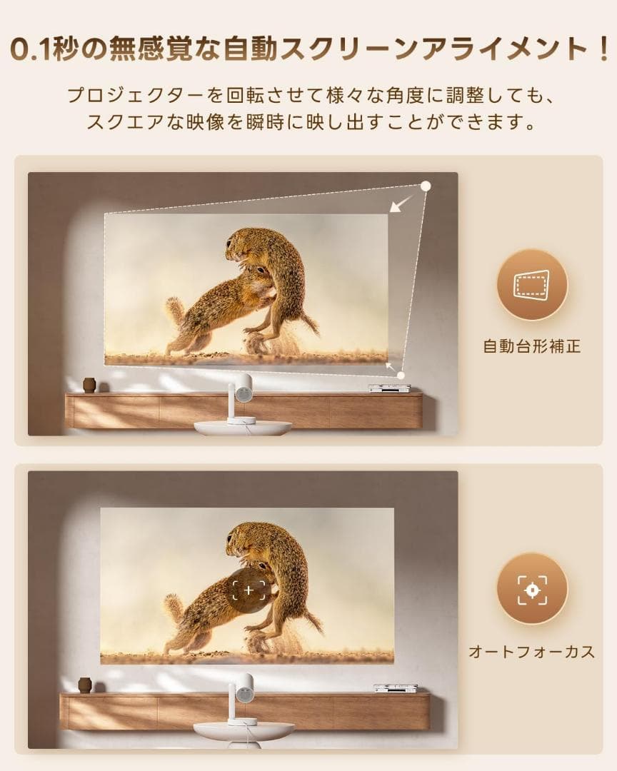 【Google TV搭載・Netflix公式ライセンス】ETOE プロジェクター
