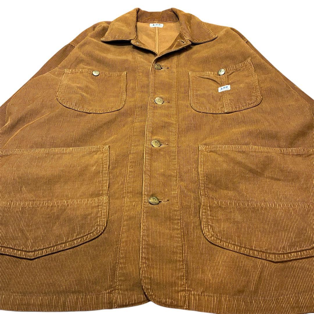 コーデュロイ✨ Lee カバーオール 30s復刻 ハウスタグ ブラウン Lサイズ