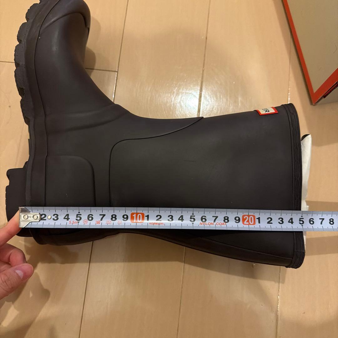 【りくと】HUNTERショートレインブーツ　24cm ビターチャコール