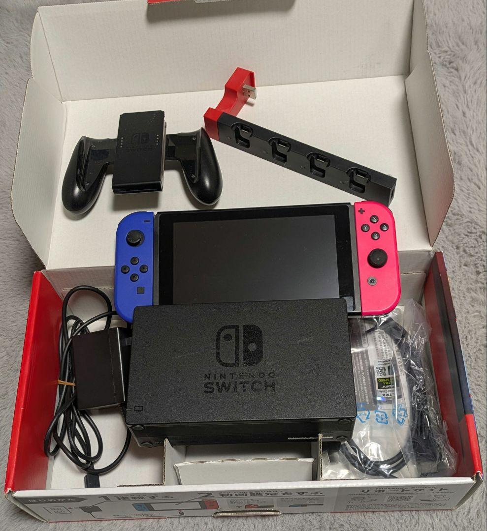 Nintendo Switch 本体　ネイビー、ピンクジョイコン おまけ付き