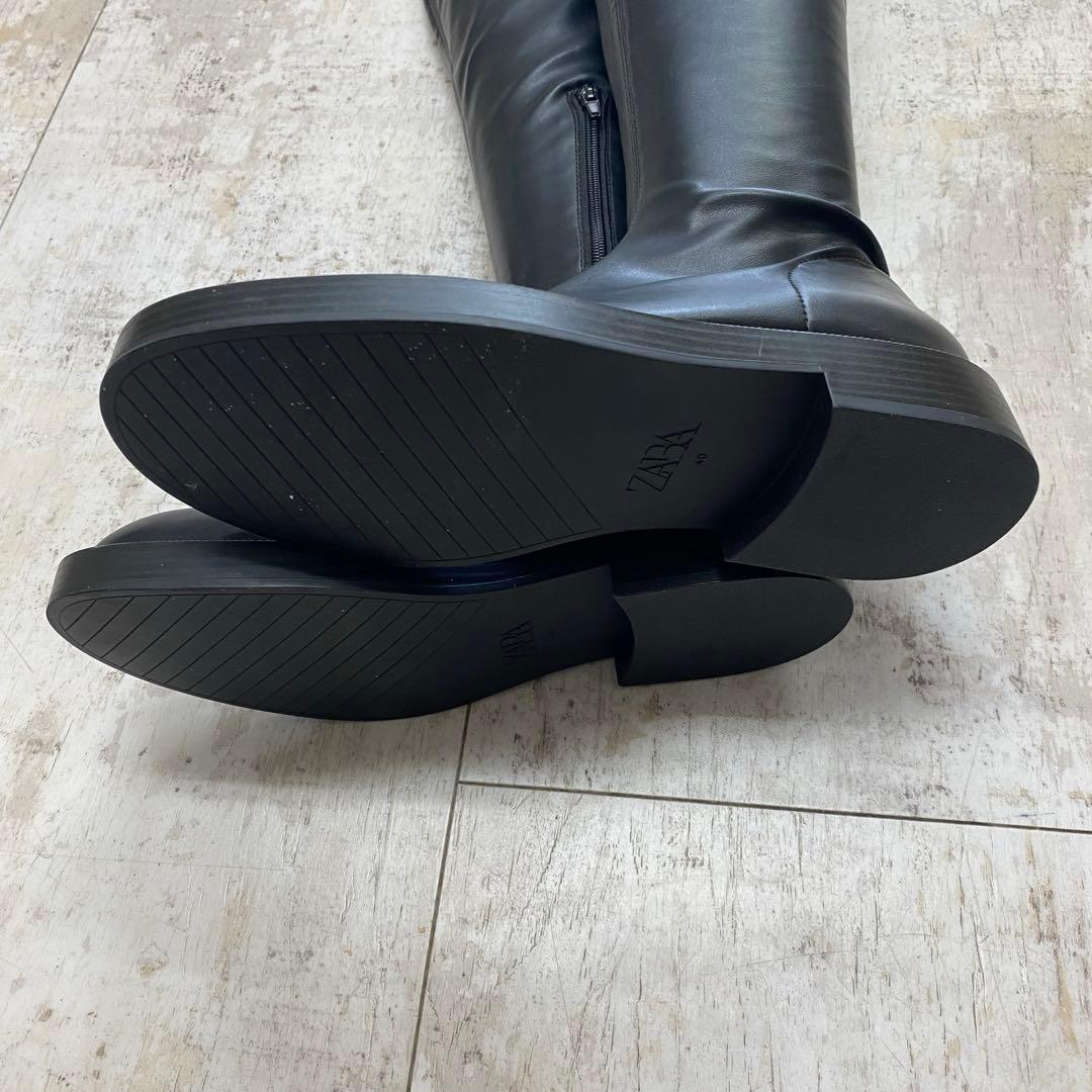 新品大きいサイズ　ZARA ザラ ストレッチニーハイブーツ 40
