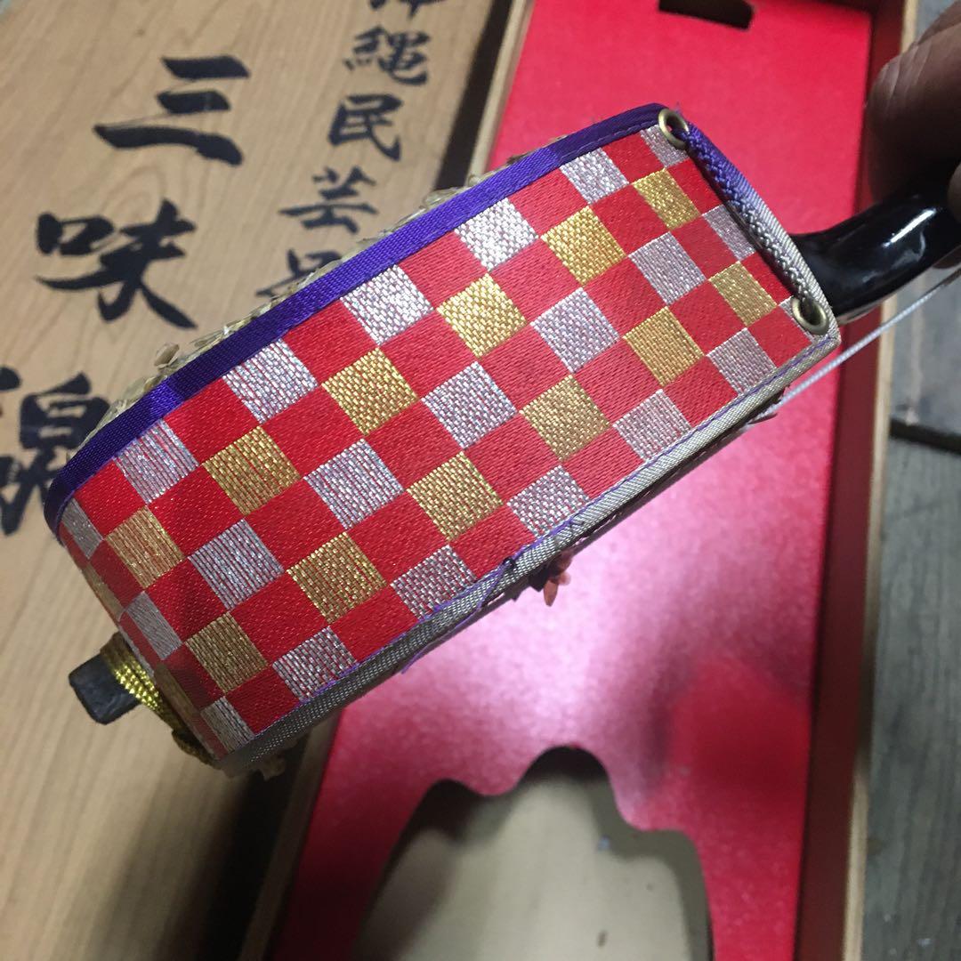 沖縄製 三味線 本体 ヘビの皮