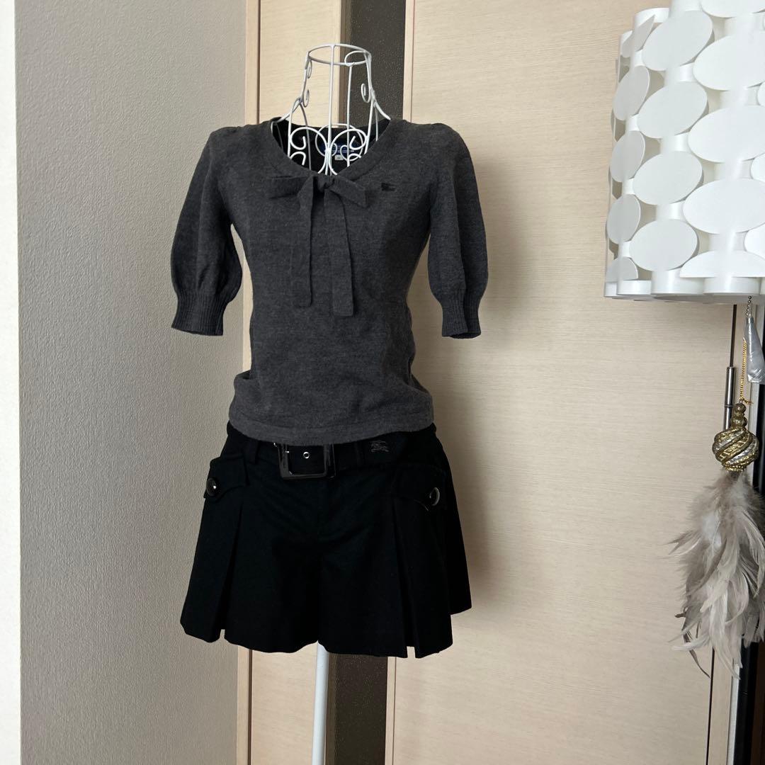 可愛い❣️Burberry ベルト付きミニキュロット