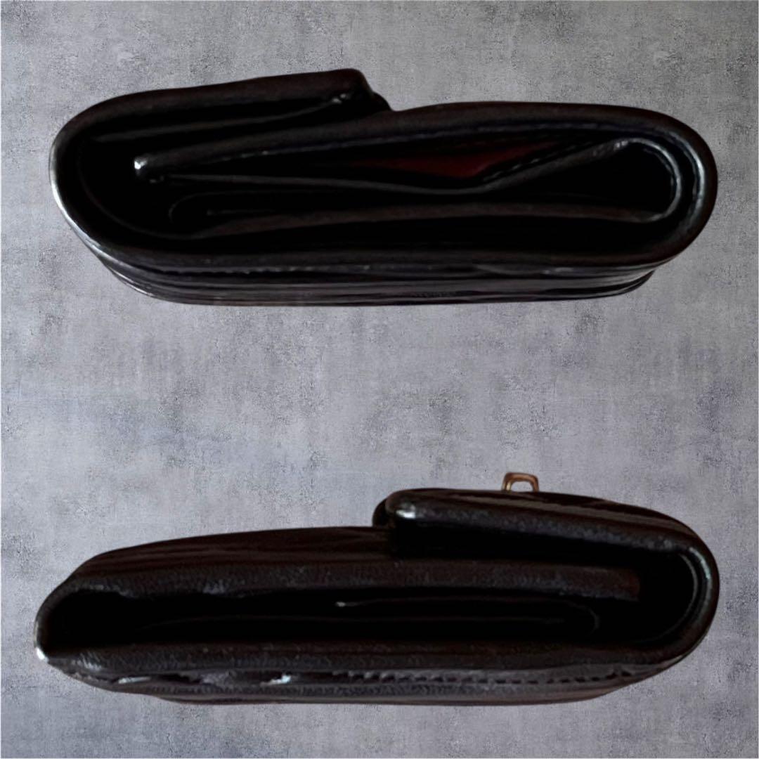 美品　BALLY バリー　二つ折り財布　レザー　キルティング　コンパクト　黒