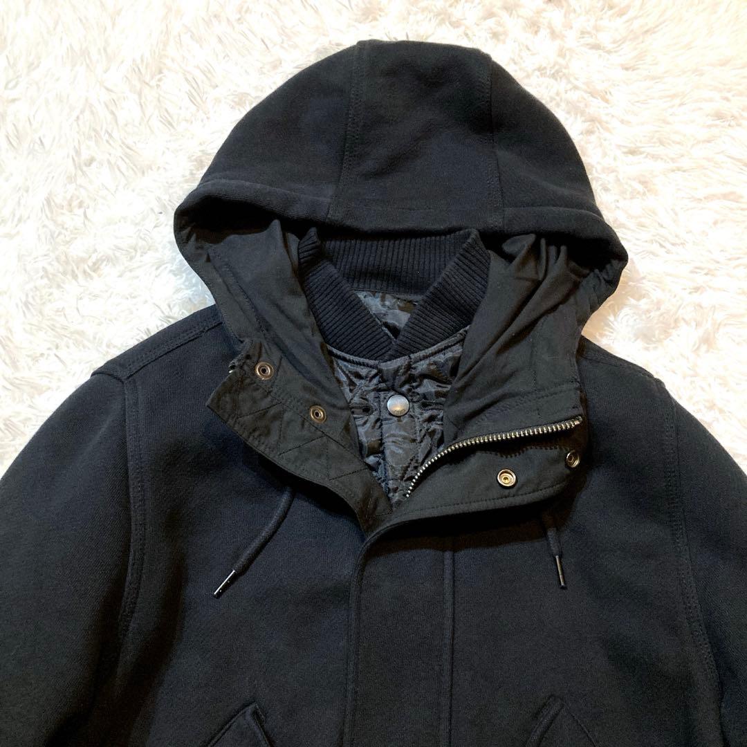 【良品】ディーゼル　ライナー 3way モッズコート ブルゾン キルティング　黒