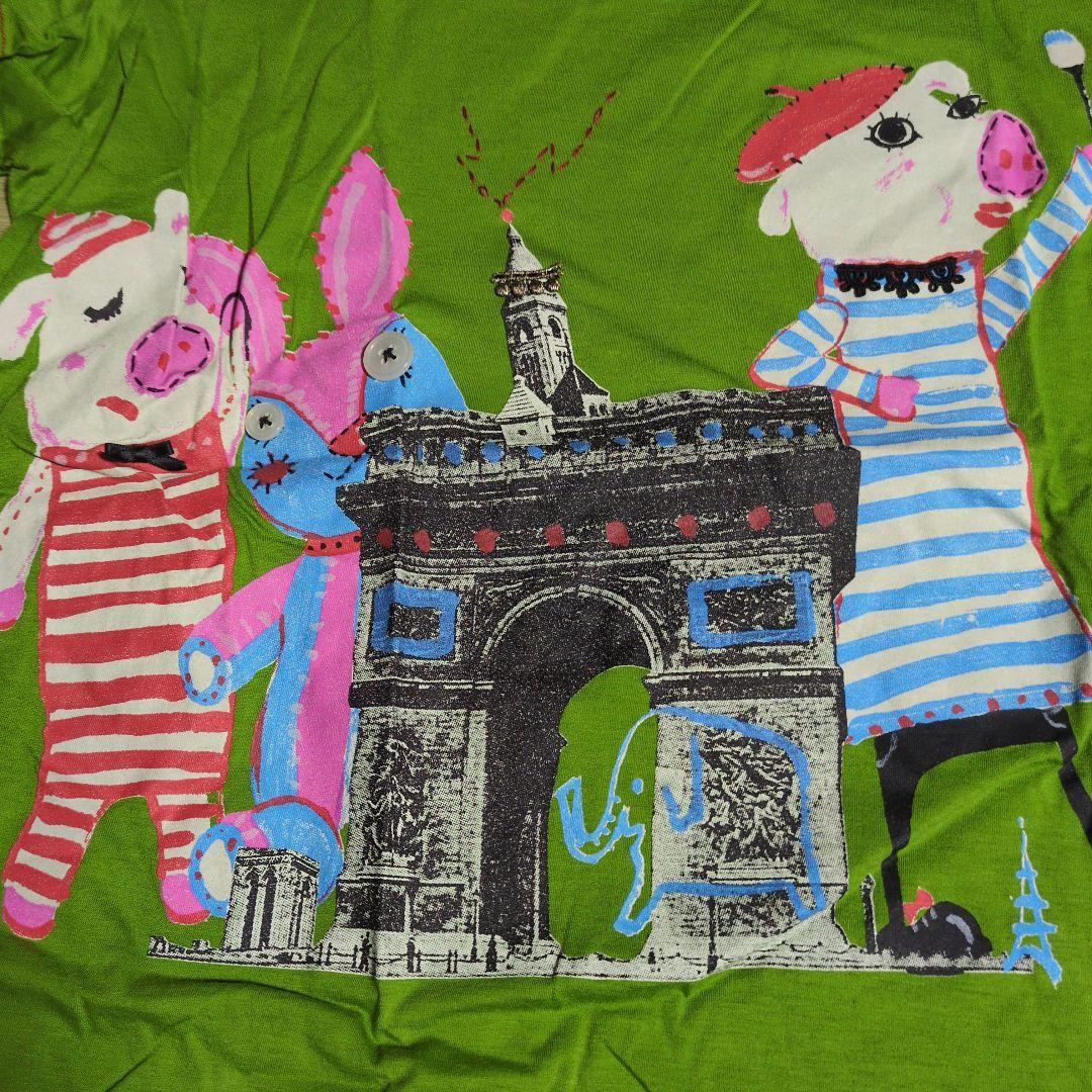 OLLEBOREBLA グリーン Tシャツ Mサイズ