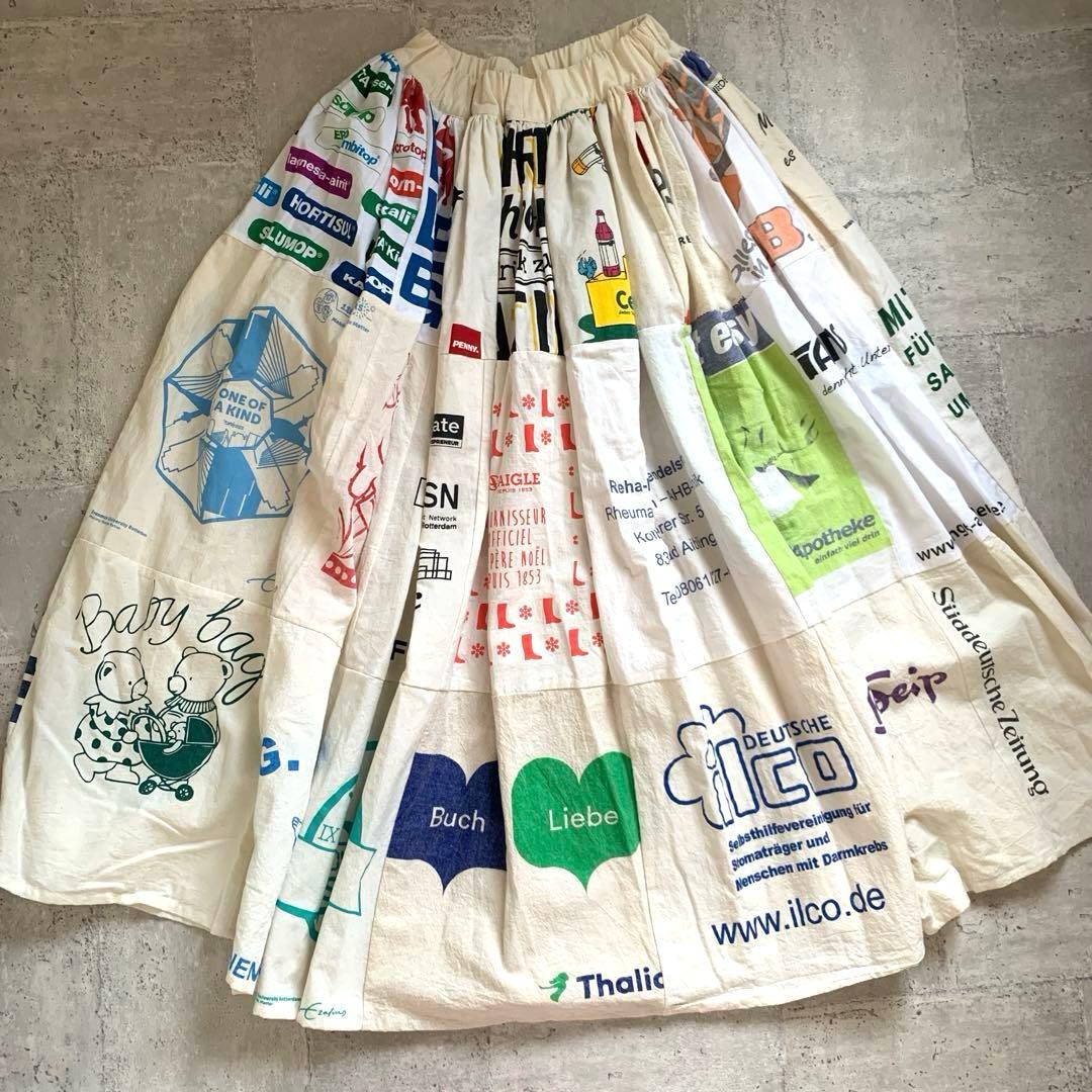 フリーダ Freada Vintageヨーロピアンエコバッグリメイクスカート