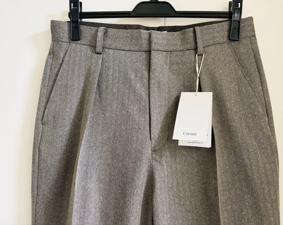 【新品未使用】Cornie 25AW HERRINGBONE SLACKS M