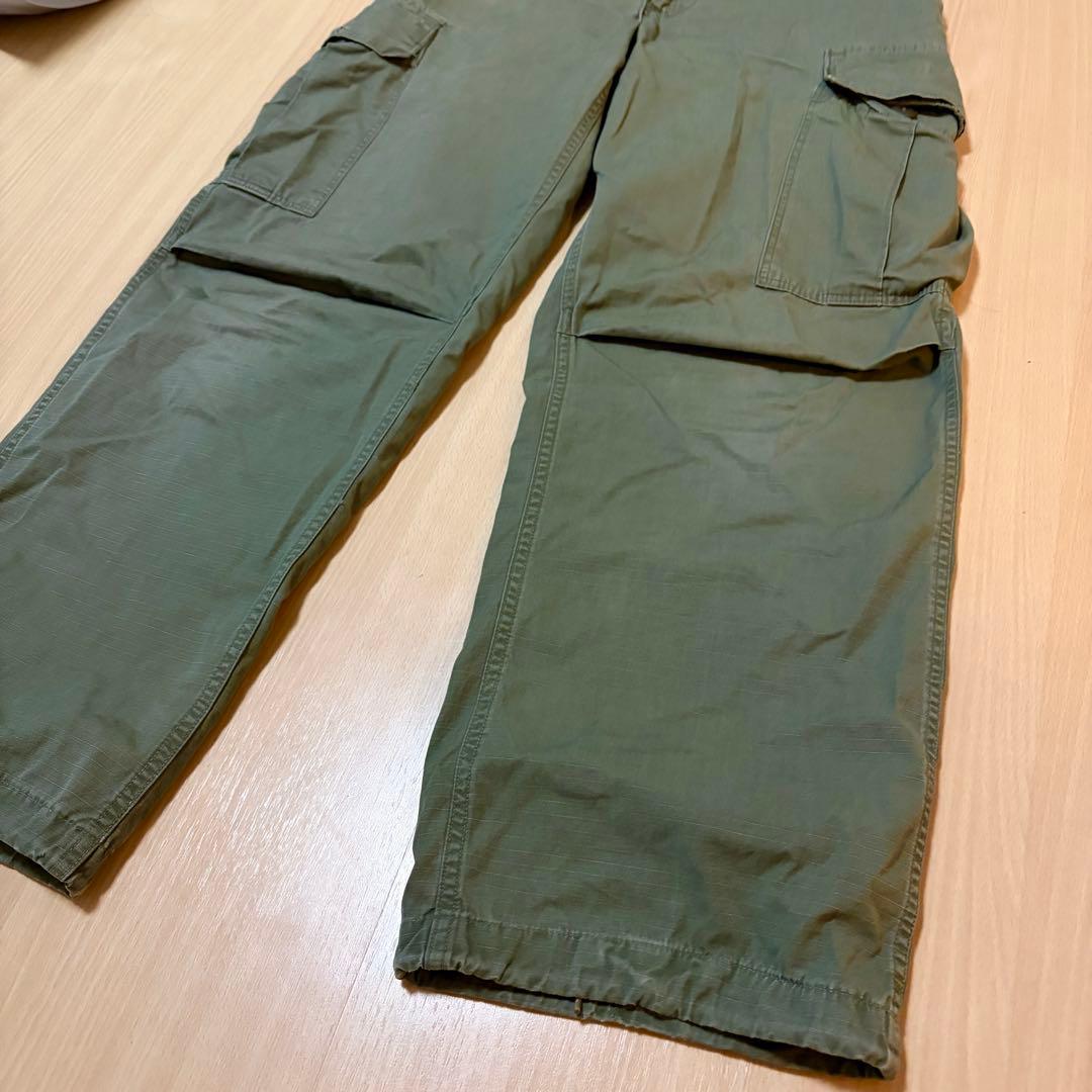 60s 米軍実物 ジャングルファティーグ リップストップ ミリタリーカーゴパンツ