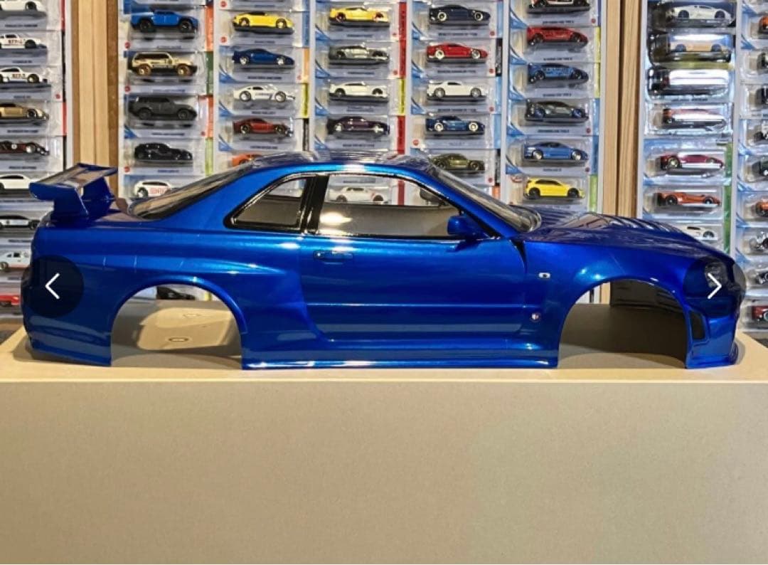 タミヤ ラジコン RC スカイラインGT-R 塗装済 スペアボディ メタリック青