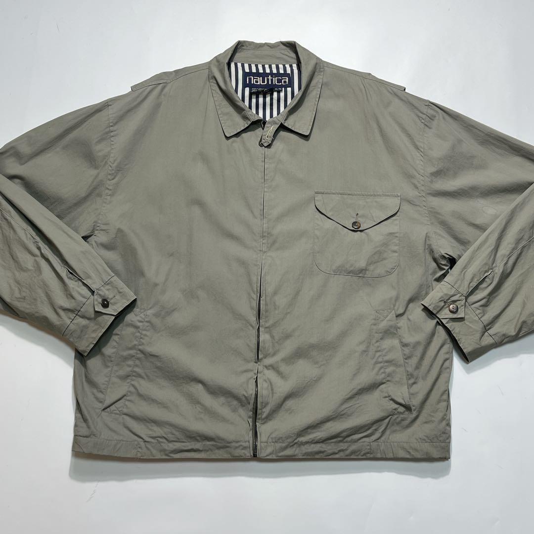 90s ノーティカ スイングトップ XL ライトカーキ ブルゾン ○.7562