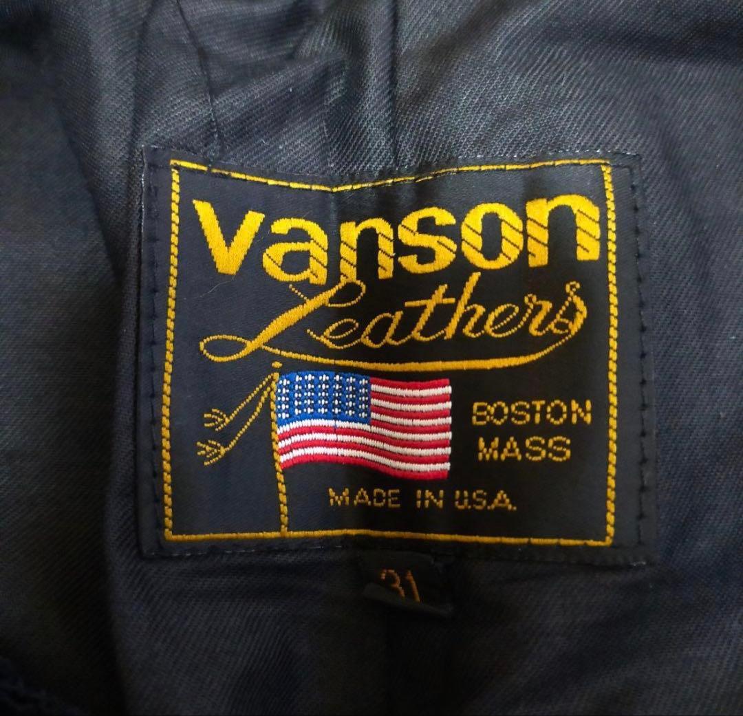USA製　VANSON　W31　レザーパンツ　ライディングパンツ