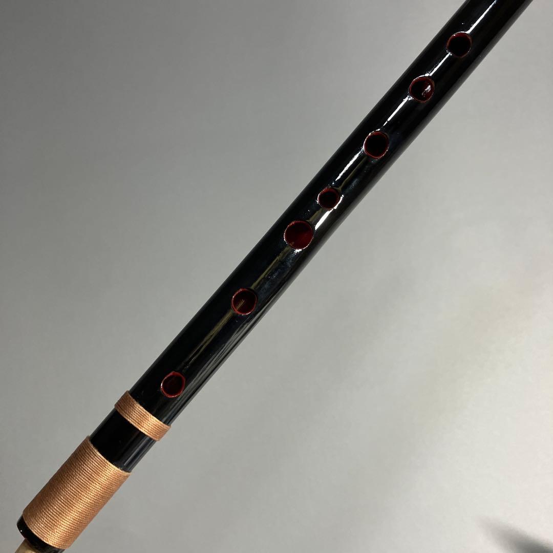 【笛八本調子 C管】 CMR8-268 唄物　ドレミ調　天地糸巻西洋音階 黒塗
