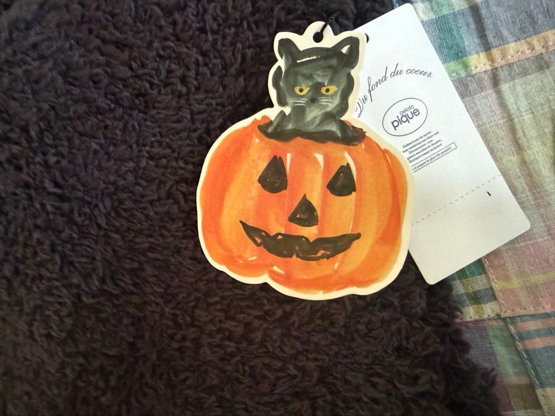【新品未使用】ジェラートピケ黒猫❤︎耳付きもこもこパーカー⭐︎ハロウィン限定