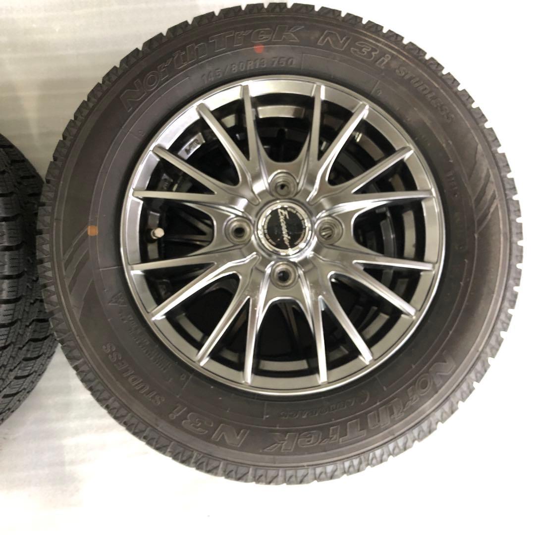North trek 145/80R13 スタッドレスタイヤ ホイール付き4本