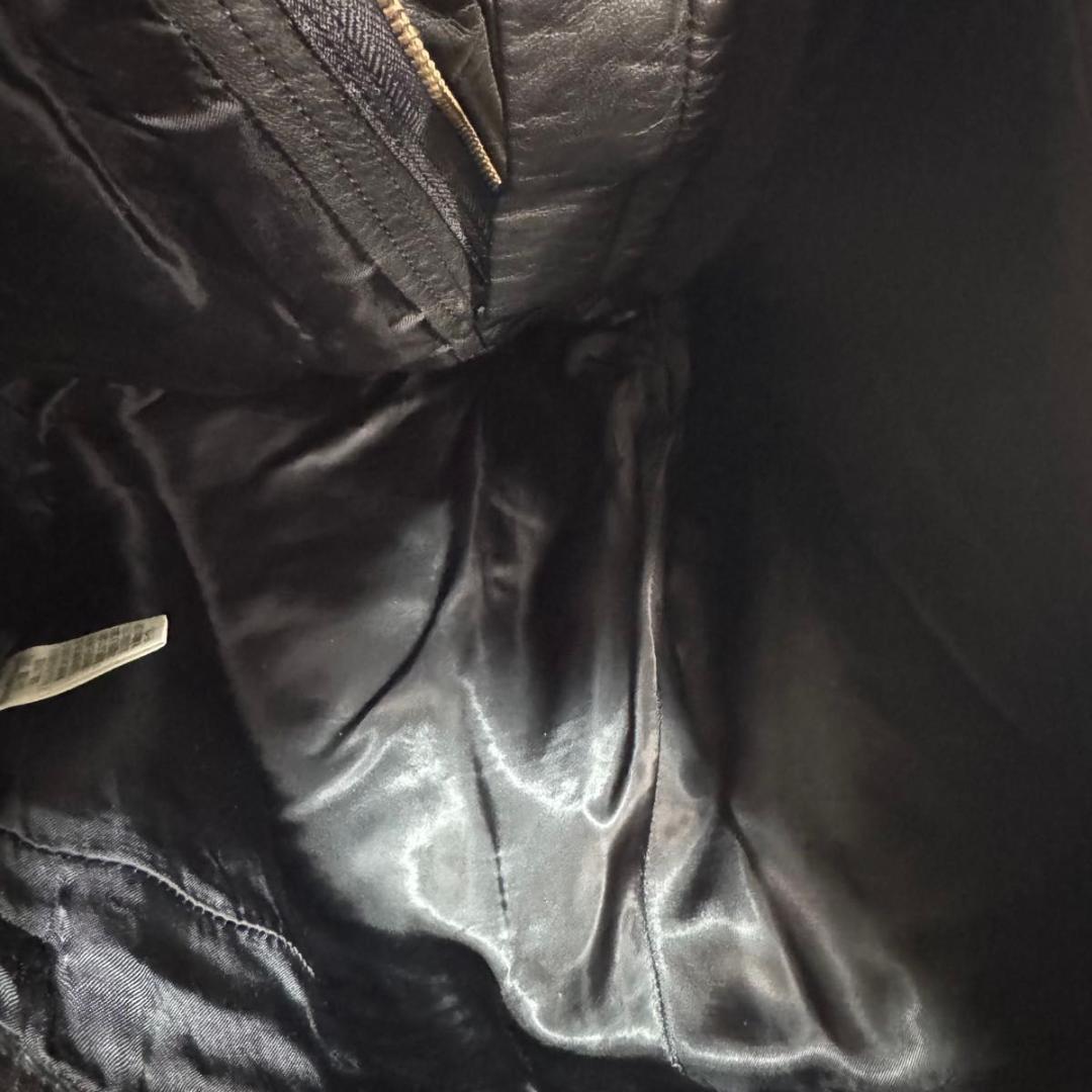 ✨美品✨BURBERRY BLACK LABEL　山羊革　レザーパンツ　黒　76