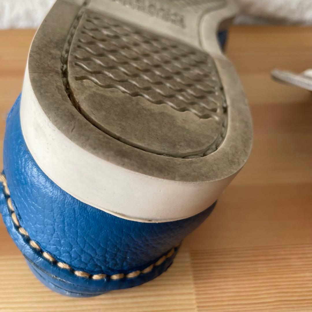 【美品】セバゴSEBAGO デッキシューズ　ブルーシボ革