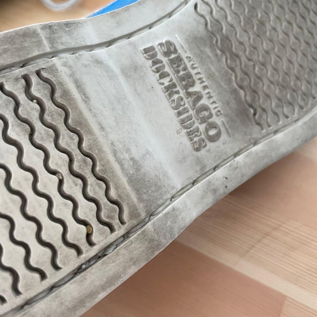 【美品】セバゴSEBAGO デッキシューズ　ブルーシボ革