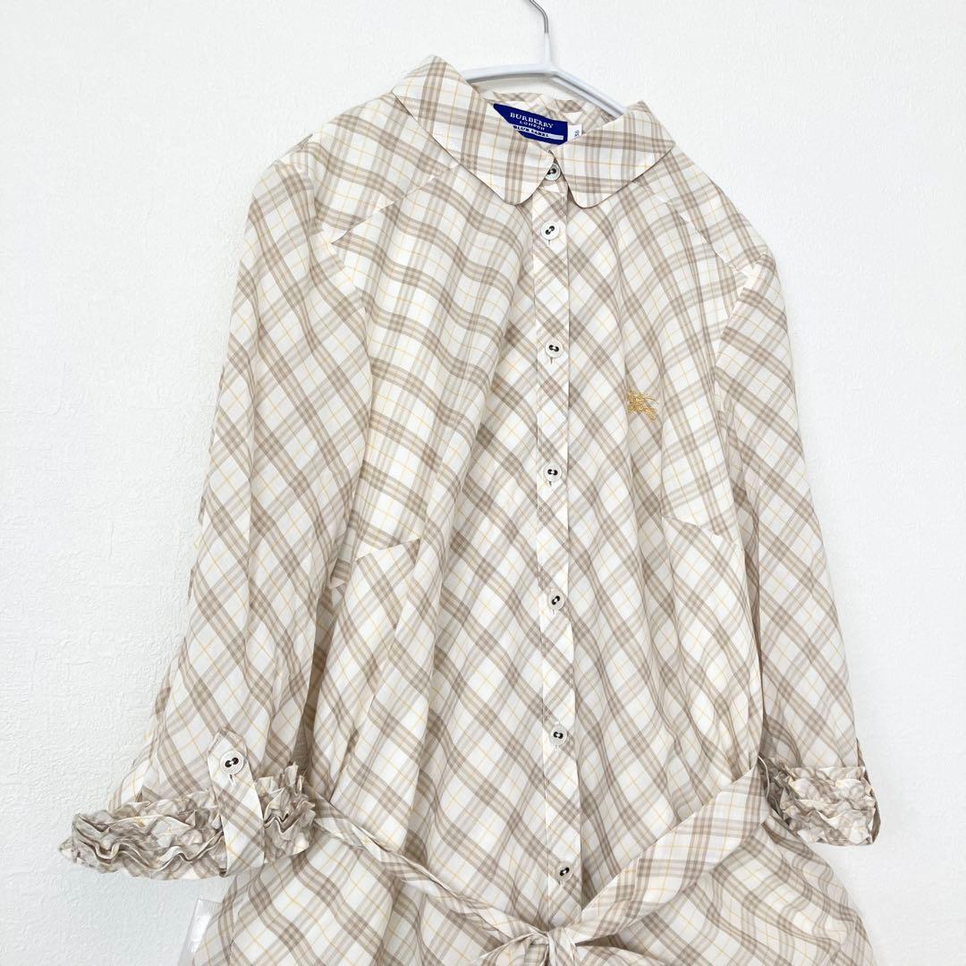 BURBERRY BLUE LABEL✨チェック柄　シャツワンピース　38