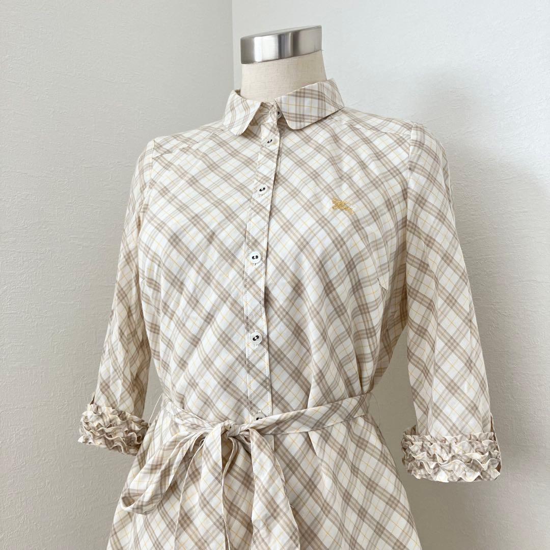 BURBERRY BLUE LABEL✨チェック柄　シャツワンピース　38