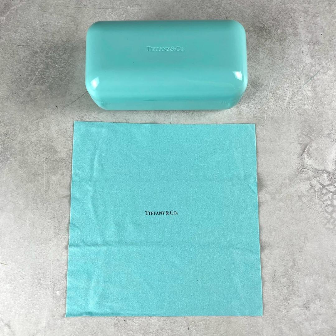 美品　ティファニー　横長　スクエア　メタル　ラインストーン　サングラス　べっこう