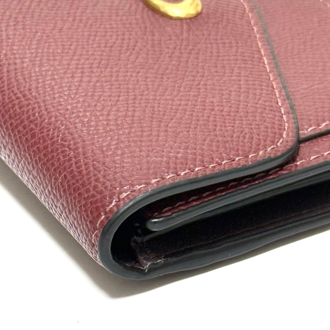 美品 コーチ ウィン WYN スモール ウォレット 折り財布 ミニ財布 ボルドー