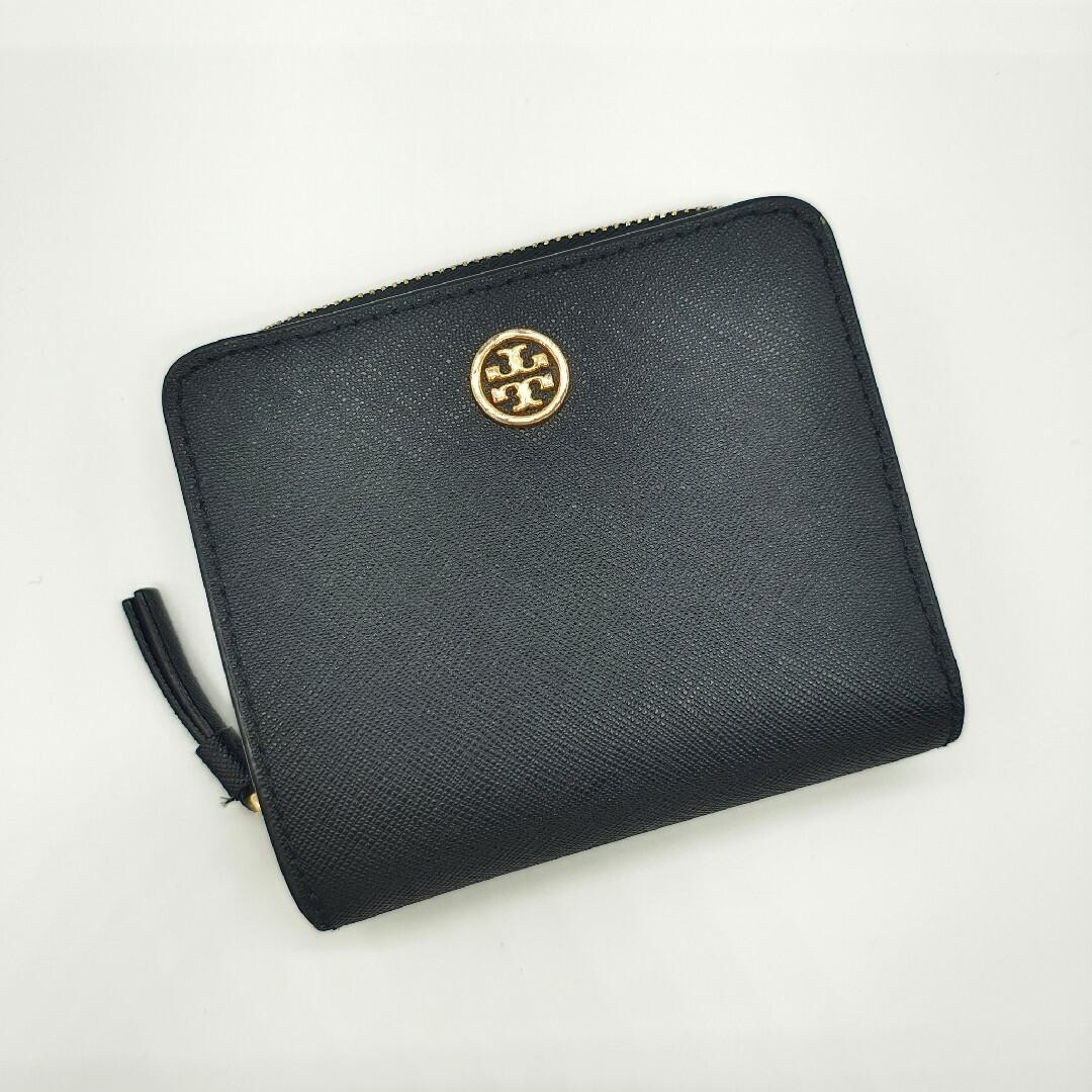 美品 TORY BURCH トリーバーチ 二つ折り財布 ブラック ジップ