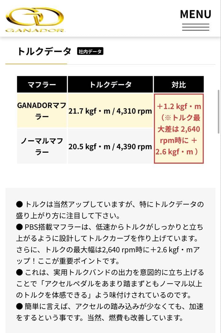 ヴェゼル RV5 マフラー　ガナドール PBS パワーブーストシステム