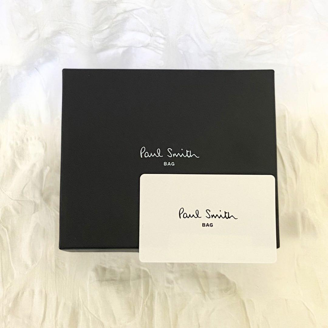 Paul Smith 三つ折り財布 ブラック がま口 黒 総柄 箱付き