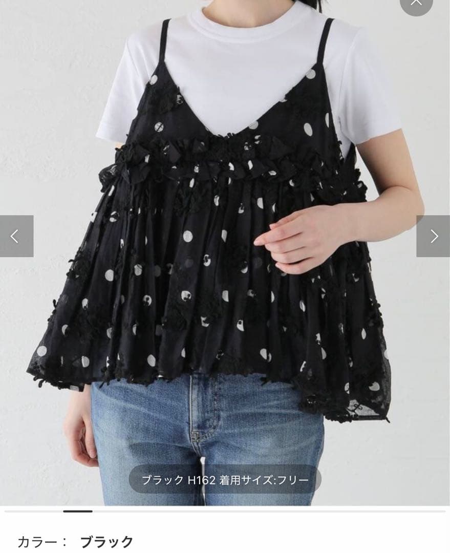 トップス crinklecrinklecrinkle 3D embroidery dot