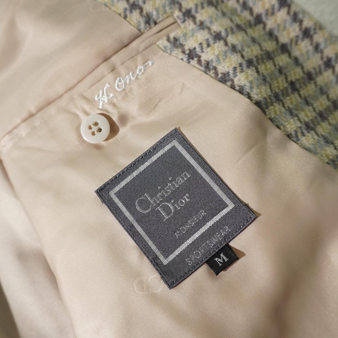 Christian Dior チェック柄シングルテーラードジャケット/RW19